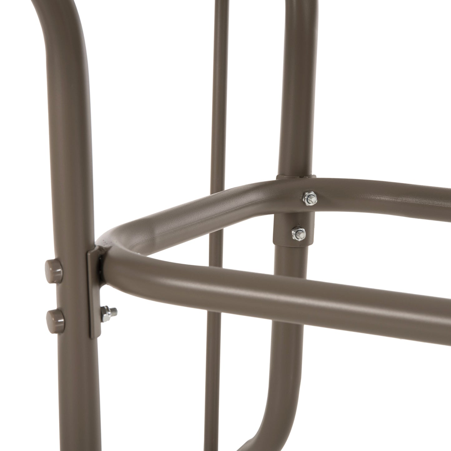 Outdoor Metallic Table Adam Hm5679.04 Champagne Color With Reinforced Glass Top 120Χ70Χ71hcm.