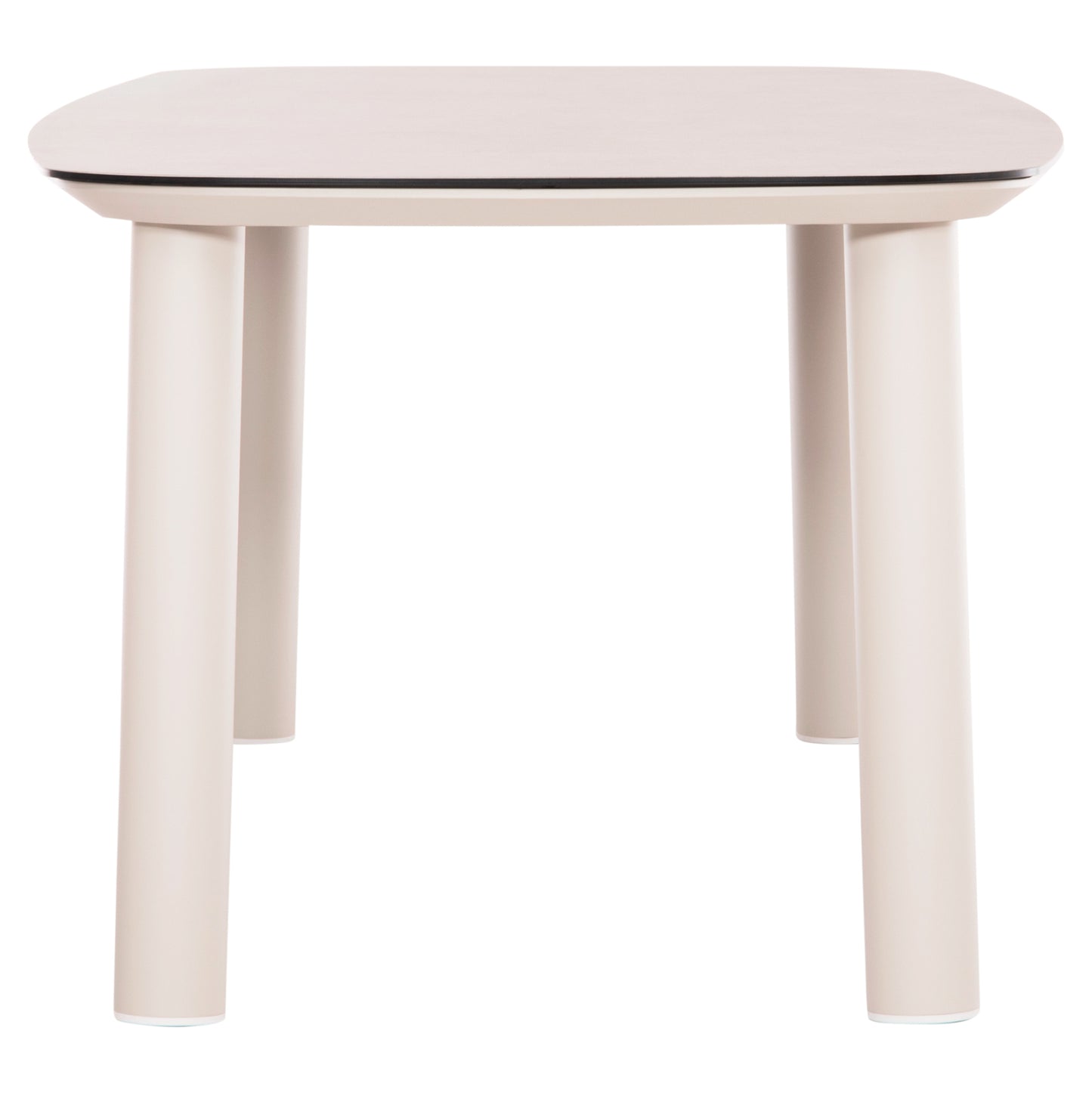 Outdoor Dining Table Dosun Hm6202.02 Cream White Aluminum-3d Print Glass Top In Ceramic Look 220x100x75h