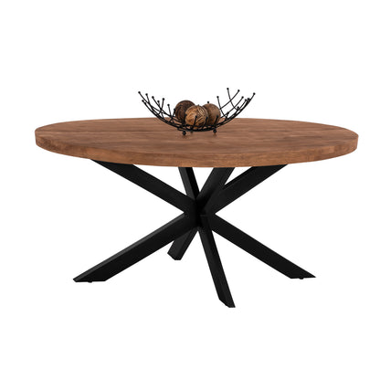 Dining Table Oval Levinho Hm8482.11 Solid Mango Wood 160x90x77h