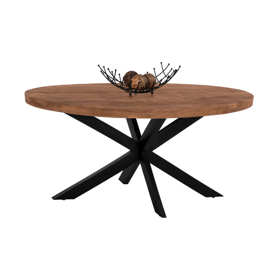 Dining Table Oval Levinho Hm8482.11 Solid Mango Wood 160x90x77h