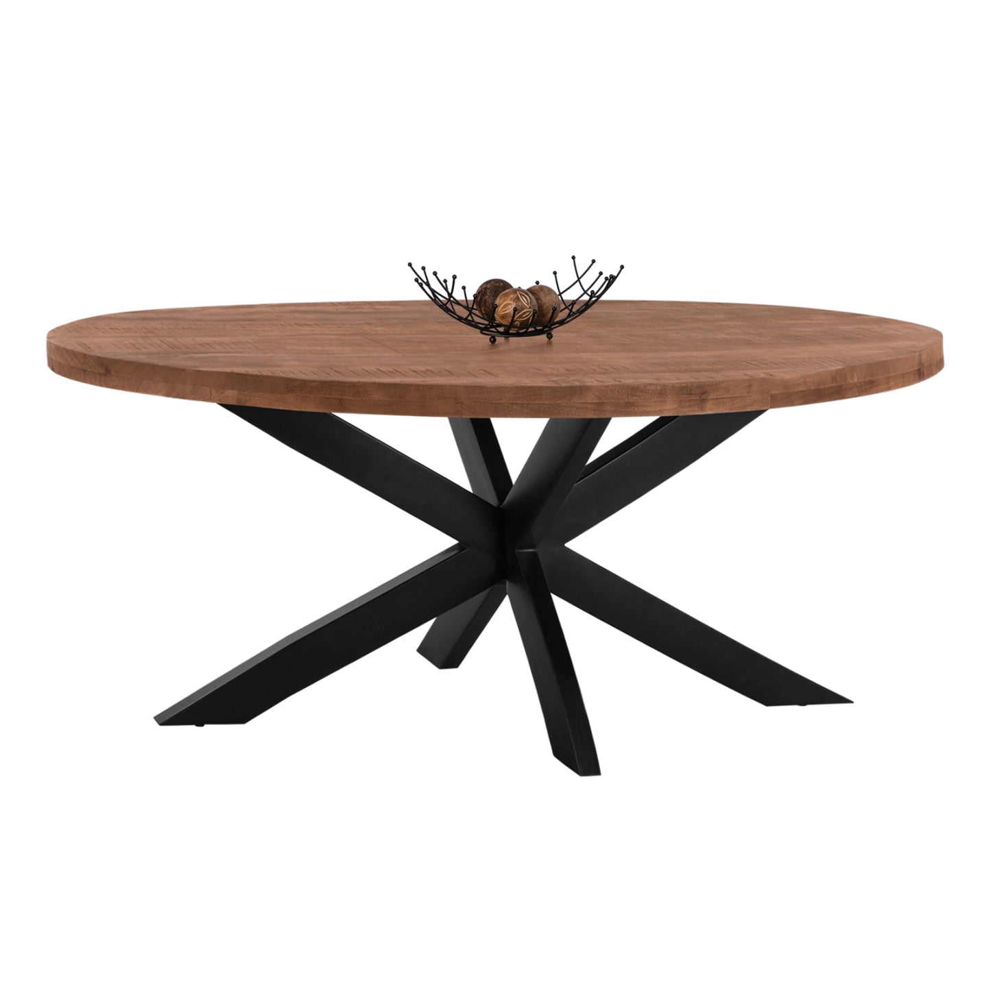 Dining Table Oval Levinho Hm8483.11 Solid Mango Wood 210x100x78 Cm.
