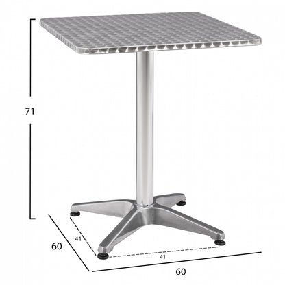Rectangular Table Frodo Aluminum 60x60x72Η Cm  4legs Hm5016