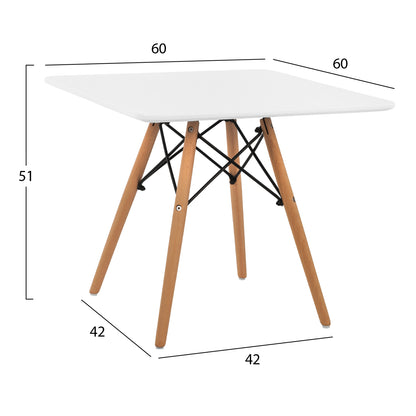 Table Minimal Kid Hm8452.01 White 60x60x51