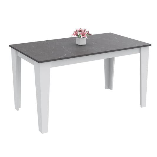 Kitchen Table Boris Hm18220.02 Melamine In Black Onyx-white Coloring 130x75x75hcm.