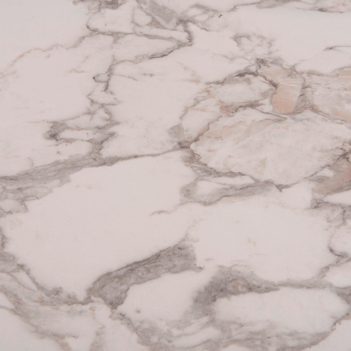 Kitchen Table Lana Hm18221.01 Melamine In White Marble Look-black Metal Legs 140x70x72hcm.