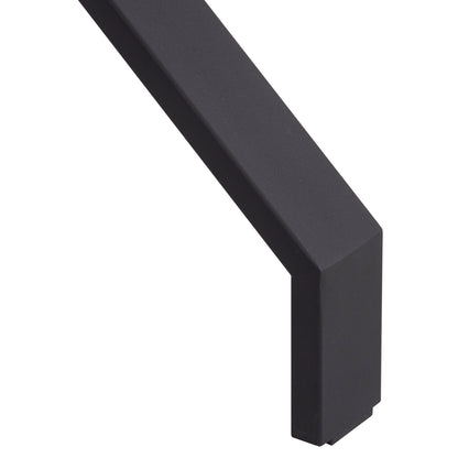 Kitchen Table Lana Hm18221.04 Melamine In Natural Wood Color-black Metal Legs 140x70x72.5hcm.