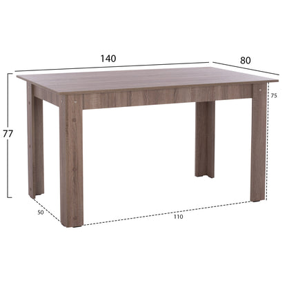 Kitchen Table Kelvin Hm2429.05, Ash Grey, 140x80x77
