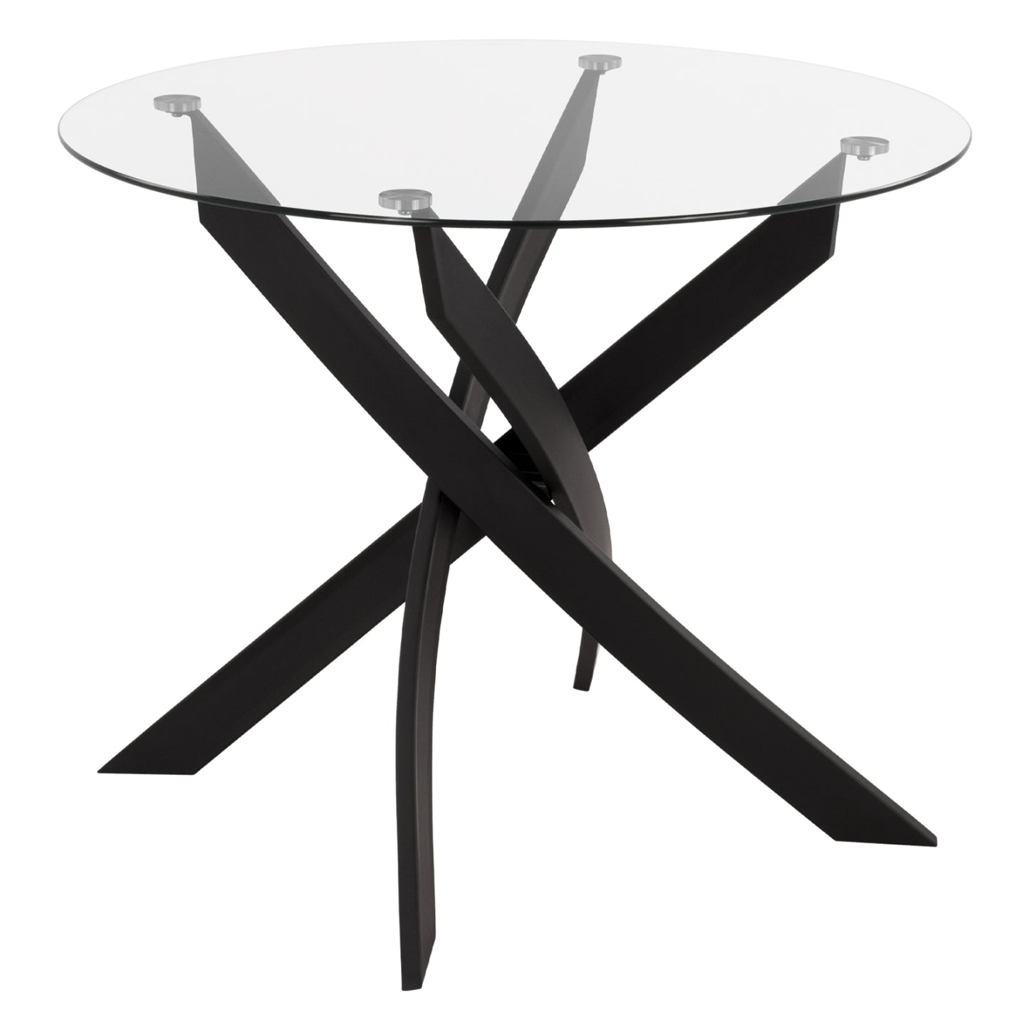 Dining Table Round Jafaru Hm8499.11 Black Metal Legs Φ90x74cm.