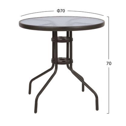 Table Metallic Brown '70x70 Hm5146.02