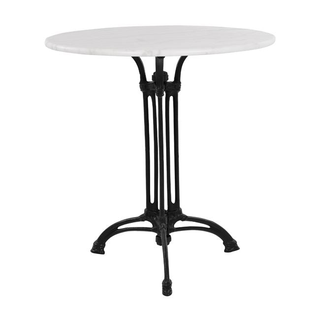 Table With 3 Legs Base From Iron Hm5609 With Marble  Round 60x73cm