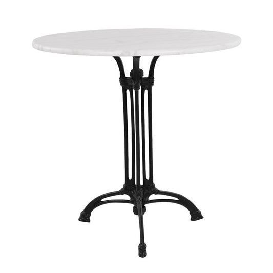 Table With 3 Legs Base From Cast Iron With Marble '70x74cm