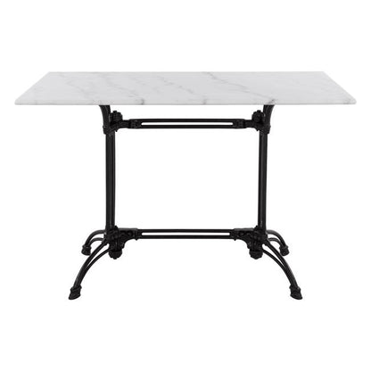 Table With 2 Legs Base From Cast Iron Hm5612 With Marble 110x70