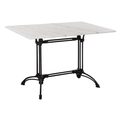 Table With 2 Legs Base From Cast Iron Hm5612 With Marble 110x70