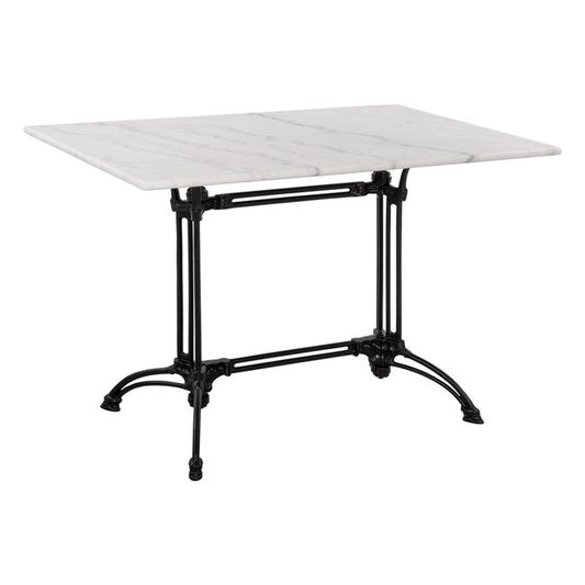 Table With 2 Legs Base From Cast Iron Hm5612 With Marble 110x70