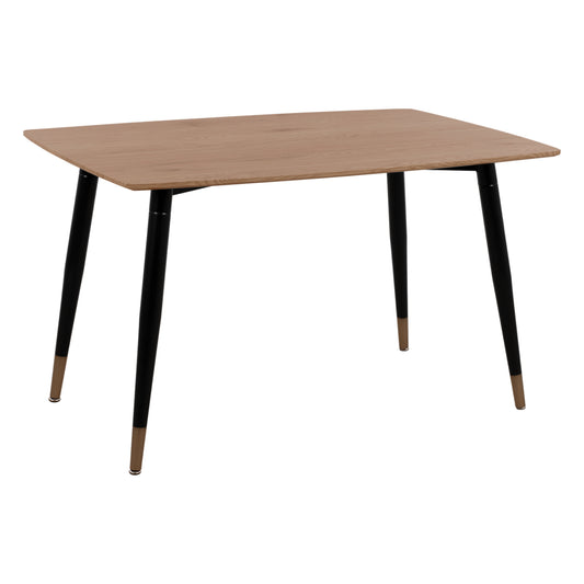 Kitchen Table Aliza Hm8553.01 Natural Color&black Metal Legs  120x80x75cm