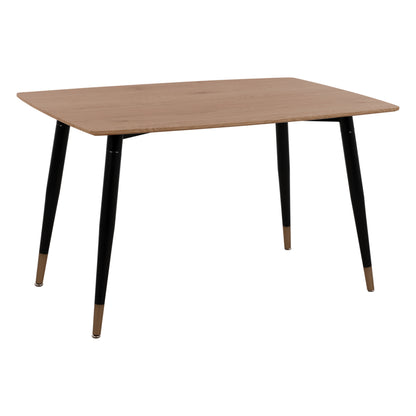 Kitchen Table Aliza Hm8553.01 Natural Color&black Metal Legs  120x80x75cm