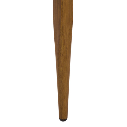 Aluminum Table Bamboo Look With Glass 100x58x46 Hm5551.01