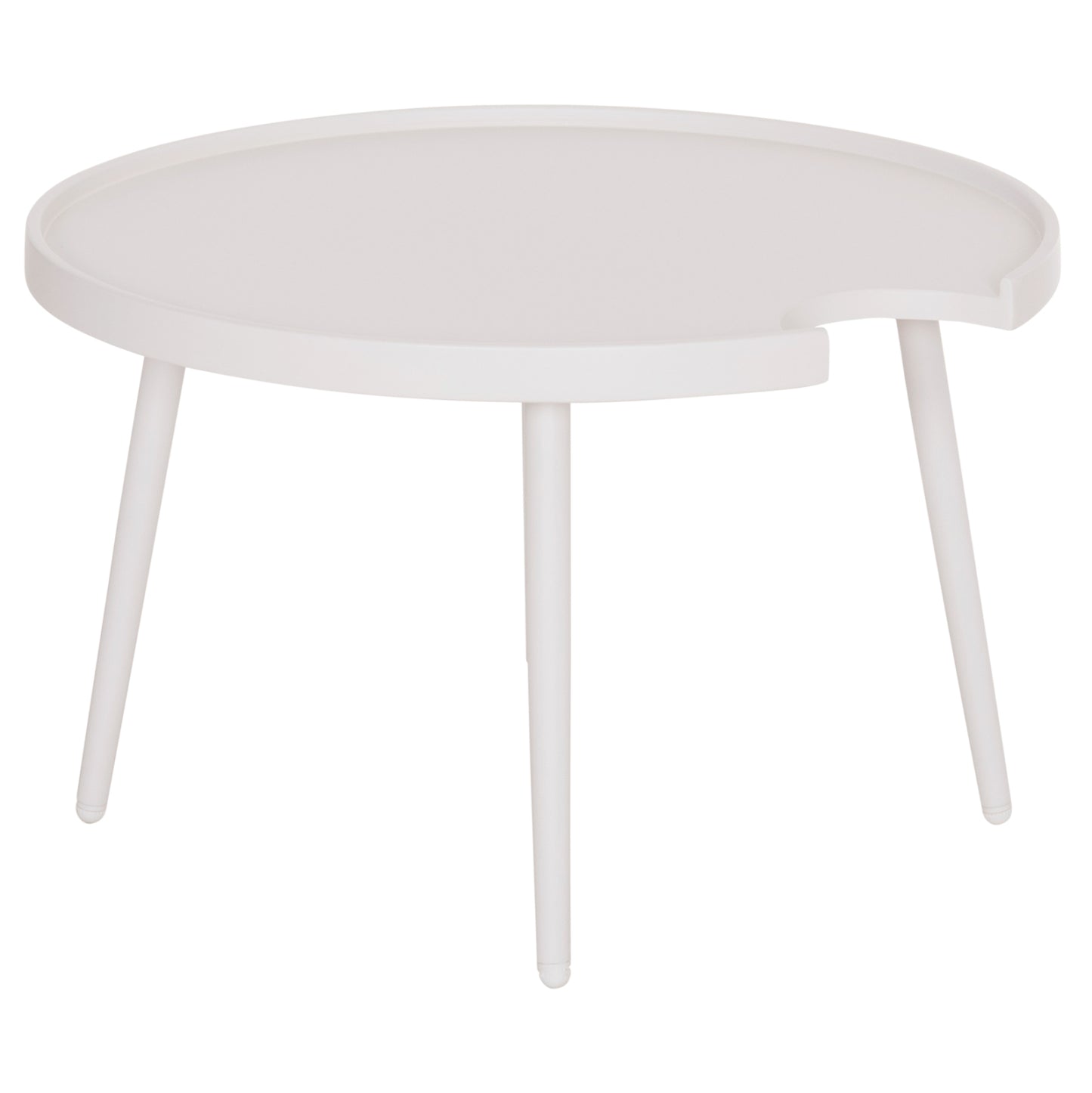 Outdoor Round Coffee Table Teroc Hm6434.02 Aluminum In White Φ70x44hcm