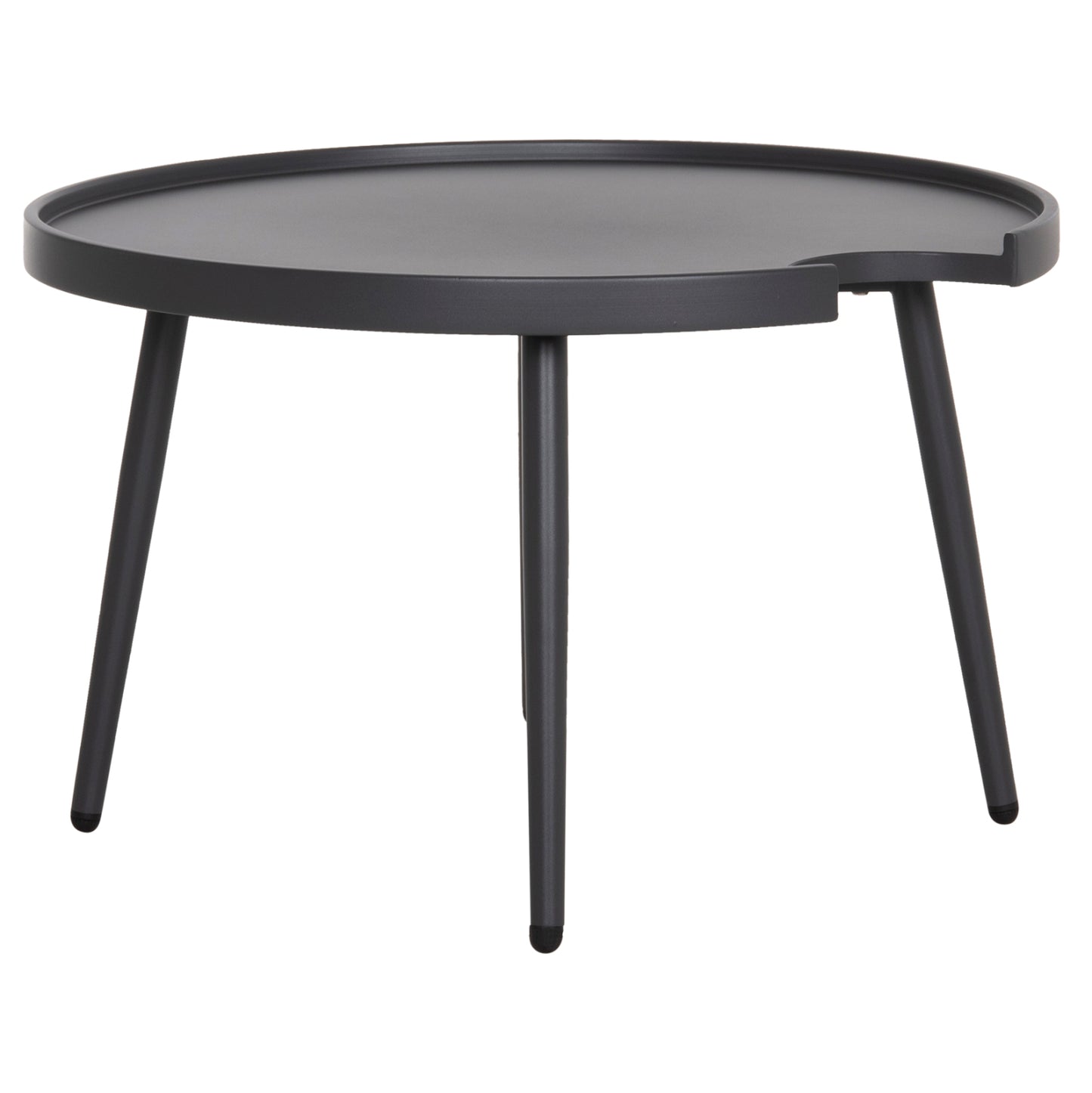Outdoor Round Coffee Table Teroc Hm6434.01 Aluminum In Grey Φ70x44hcm