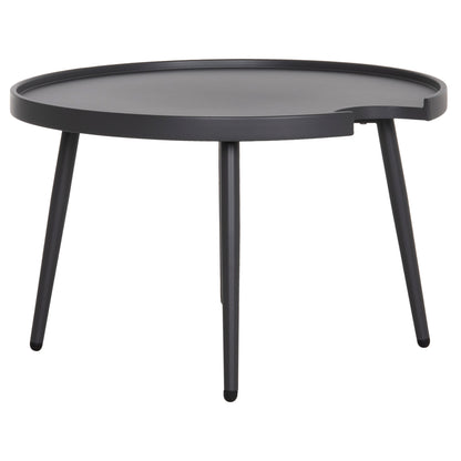 Outdoor Round Coffee Table Teroc Hm6434.01 Aluminum In Grey Φ70x44hcm