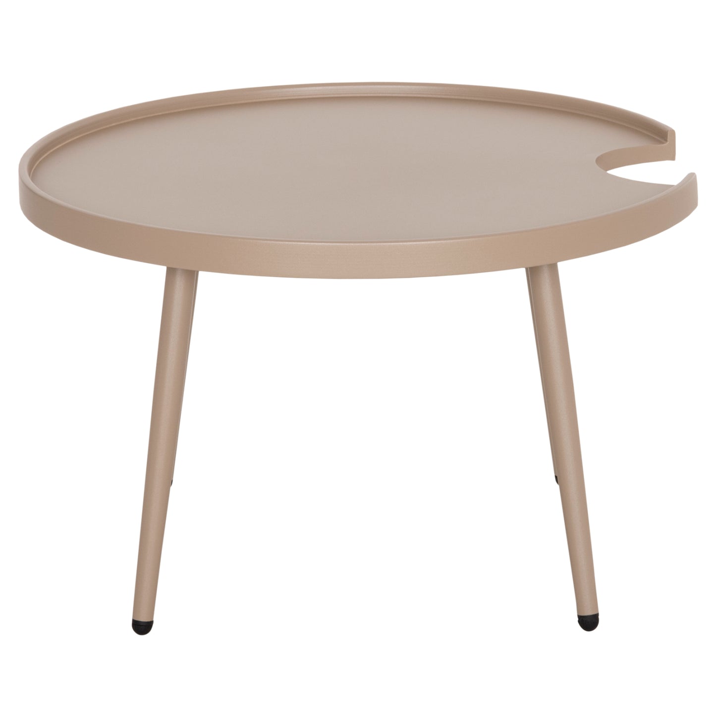 Outdoor Round Coffee Table Teroc Hm6434.03 Aluminum In Cappuccino Φ70x44hcm