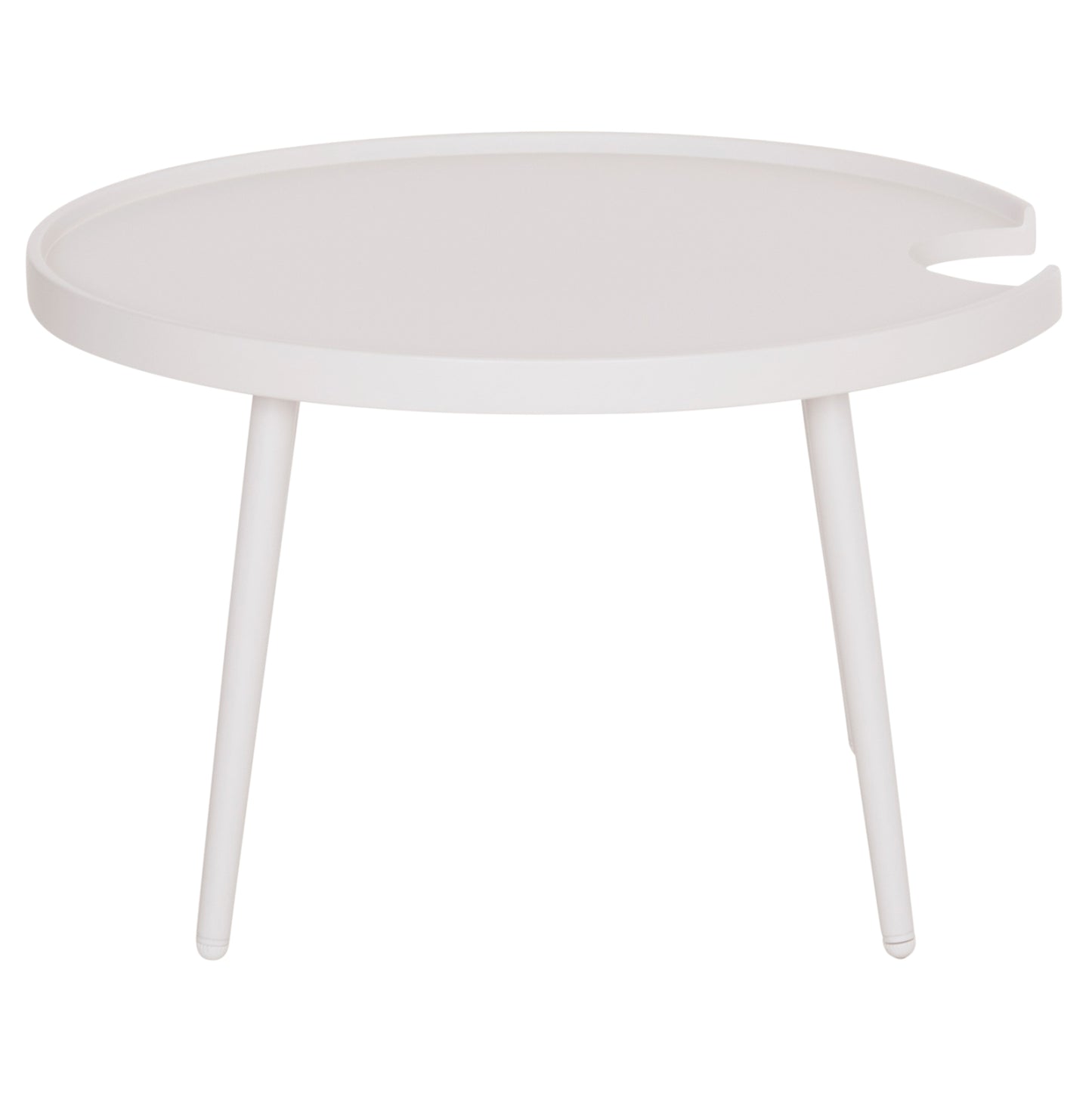 Outdoor Round Coffee Table Teroc Hm6434.02 Aluminum In White Φ70x44hcm