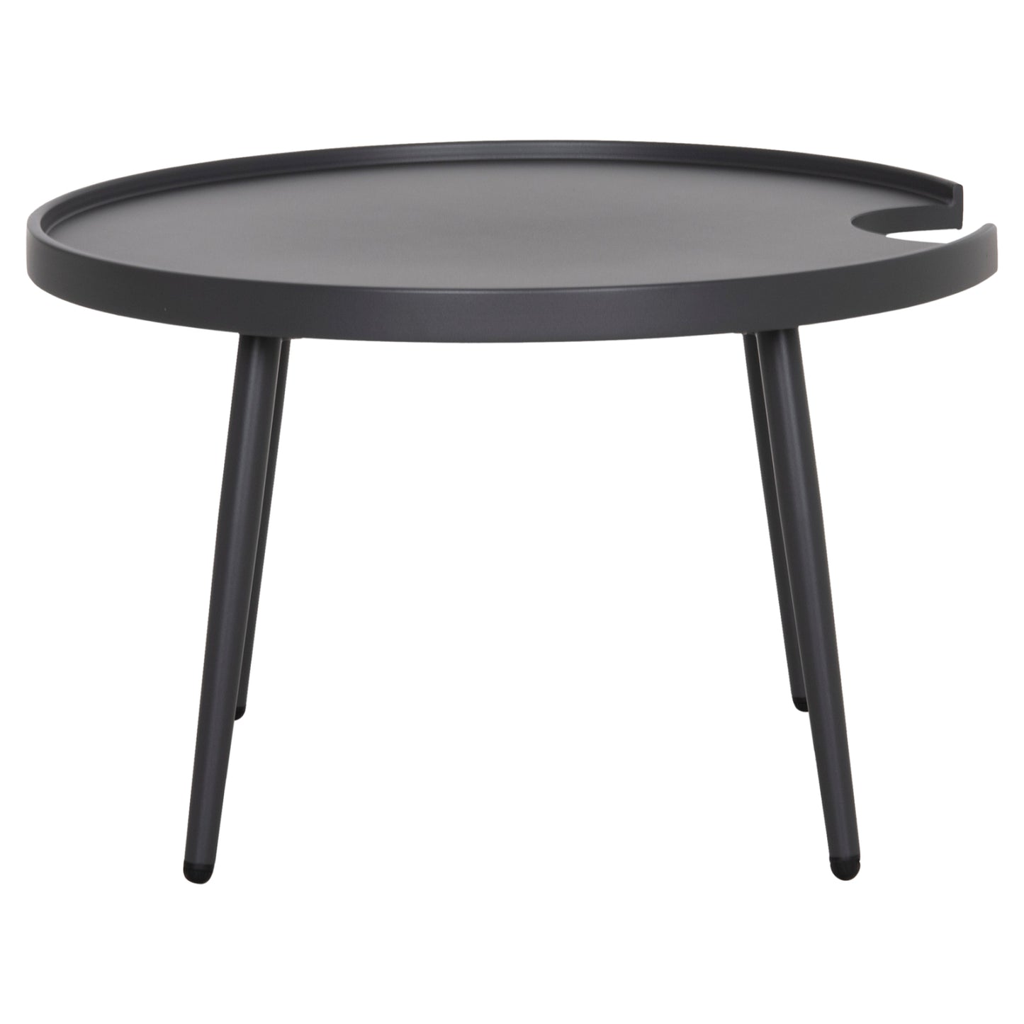 Outdoor Round Coffee Table Teroc Hm6434.01 Aluminum In Grey Φ70x44hcm