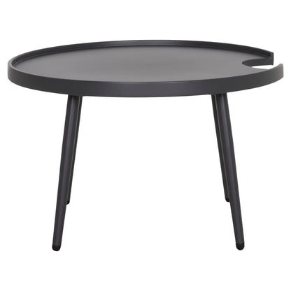 Outdoor Round Coffee Table Teroc Hm6434.01 Aluminum In Grey Φ70x44hcm