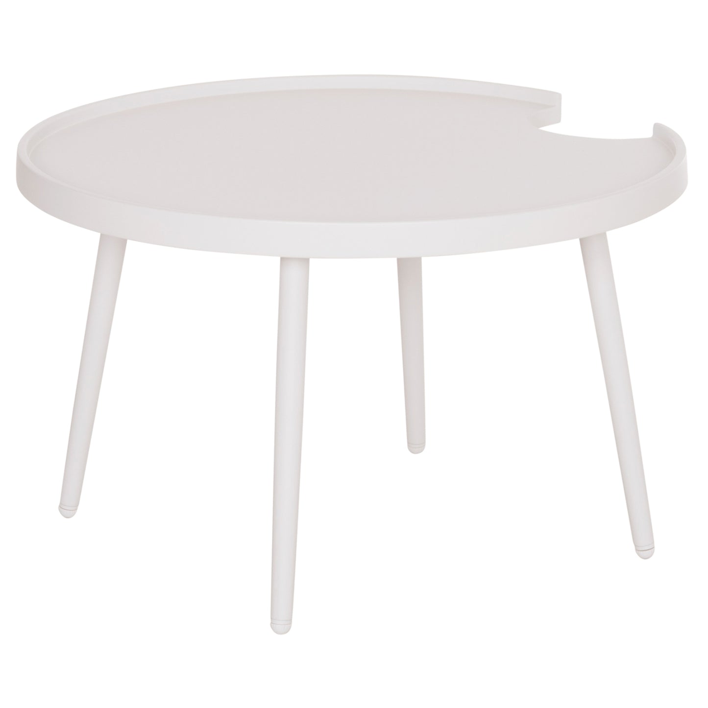 Outdoor Round Coffee Table Teroc Hm6434.02 Aluminum In White Φ70x44hcm