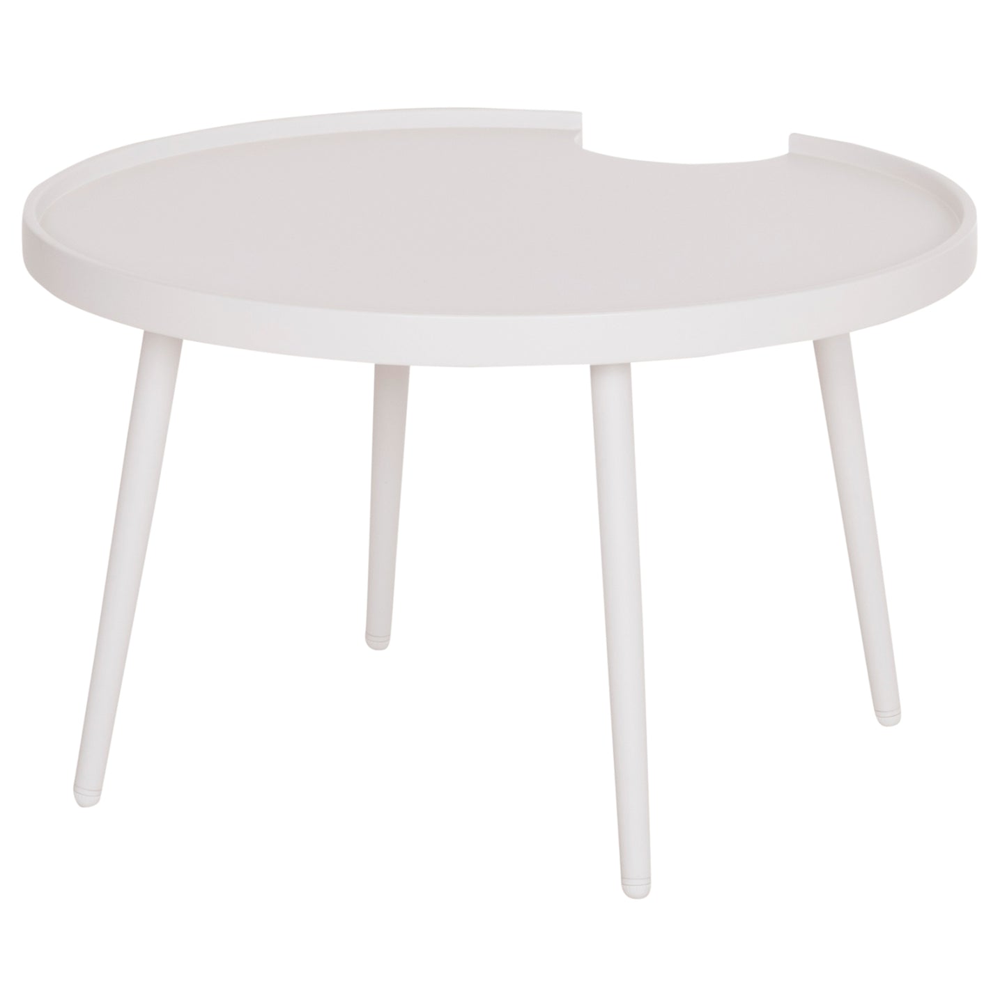 Outdoor Round Coffee Table Teroc Hm6434.02 Aluminum In White Φ70x44hcm