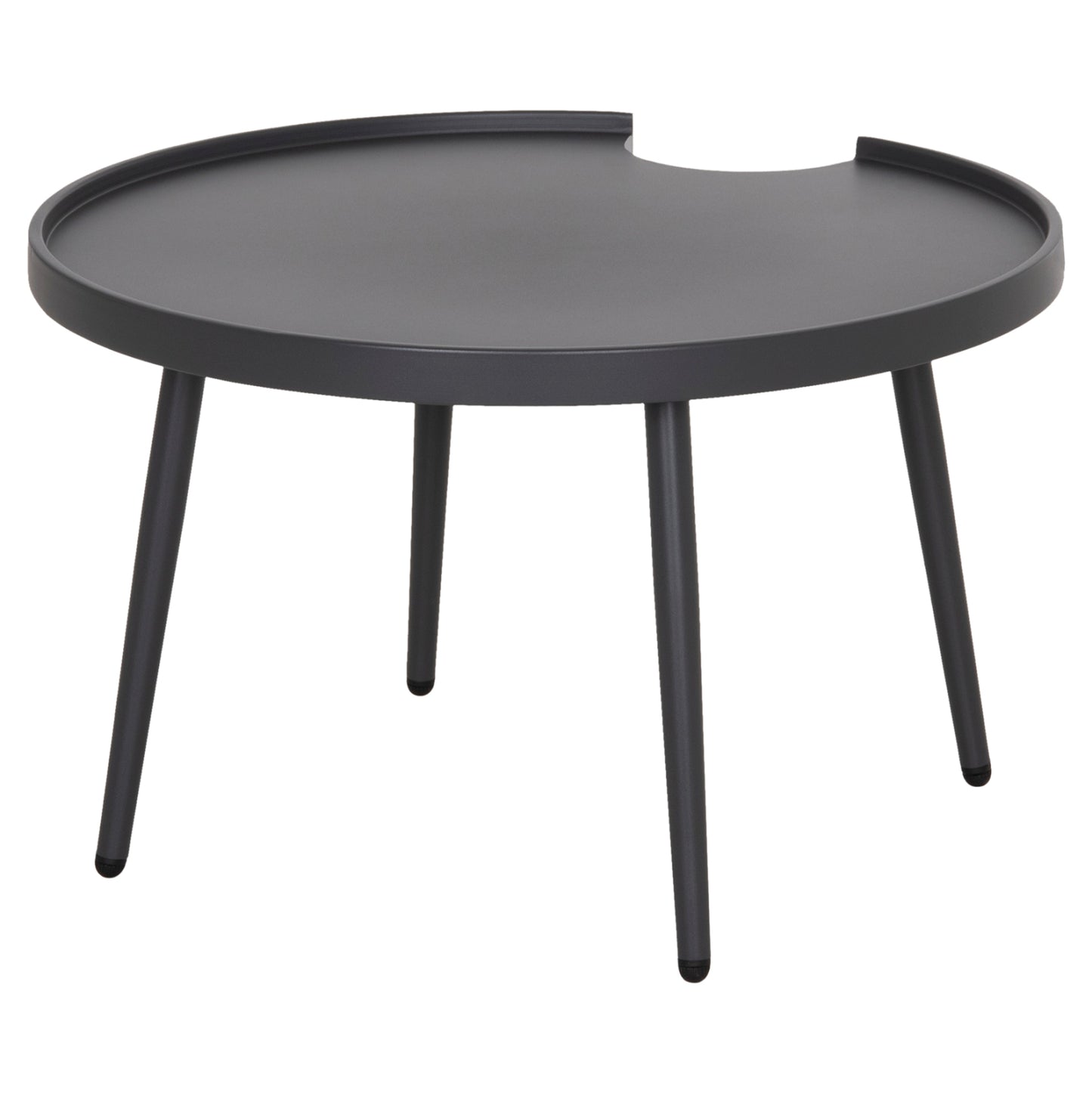 Outdoor Round Coffee Table Teroc Hm6434.01 Aluminum In Grey Φ70x44hcm