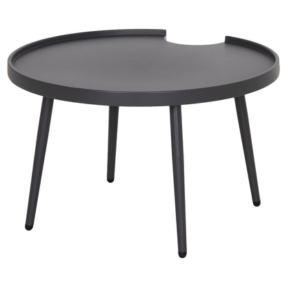Outdoor Round Coffee Table Teroc Hm6434.01 Aluminum In Grey Φ70x44hcm