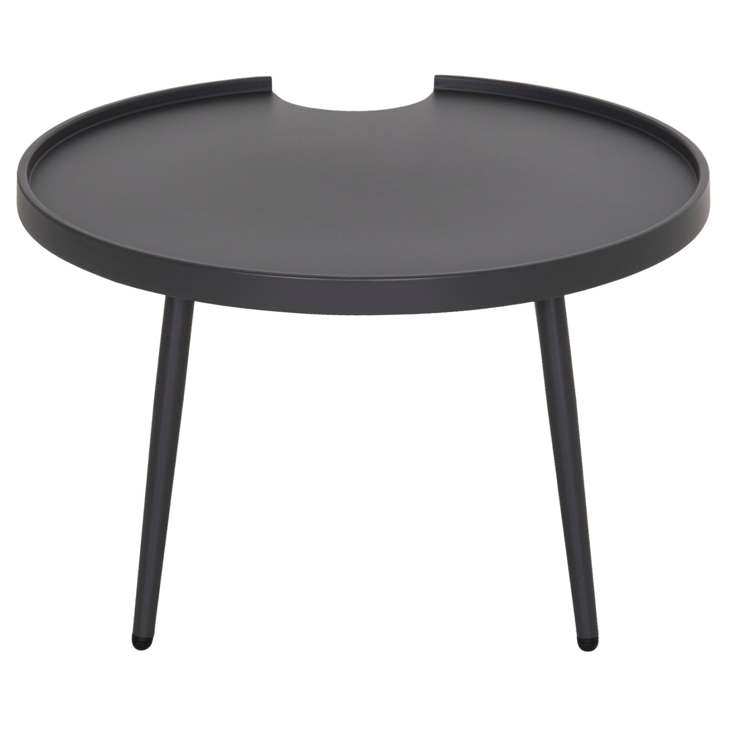 Outdoor Round Coffee Table Teroc Hm6434.01 Aluminum In Grey Φ70x44hcm