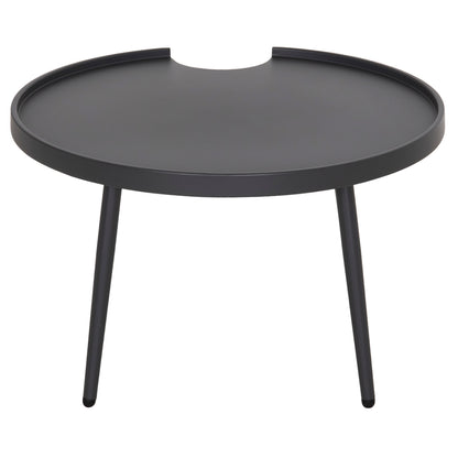 Outdoor Round Coffee Table Teroc Hm6434.01 Aluminum In Grey Φ70x44hcm