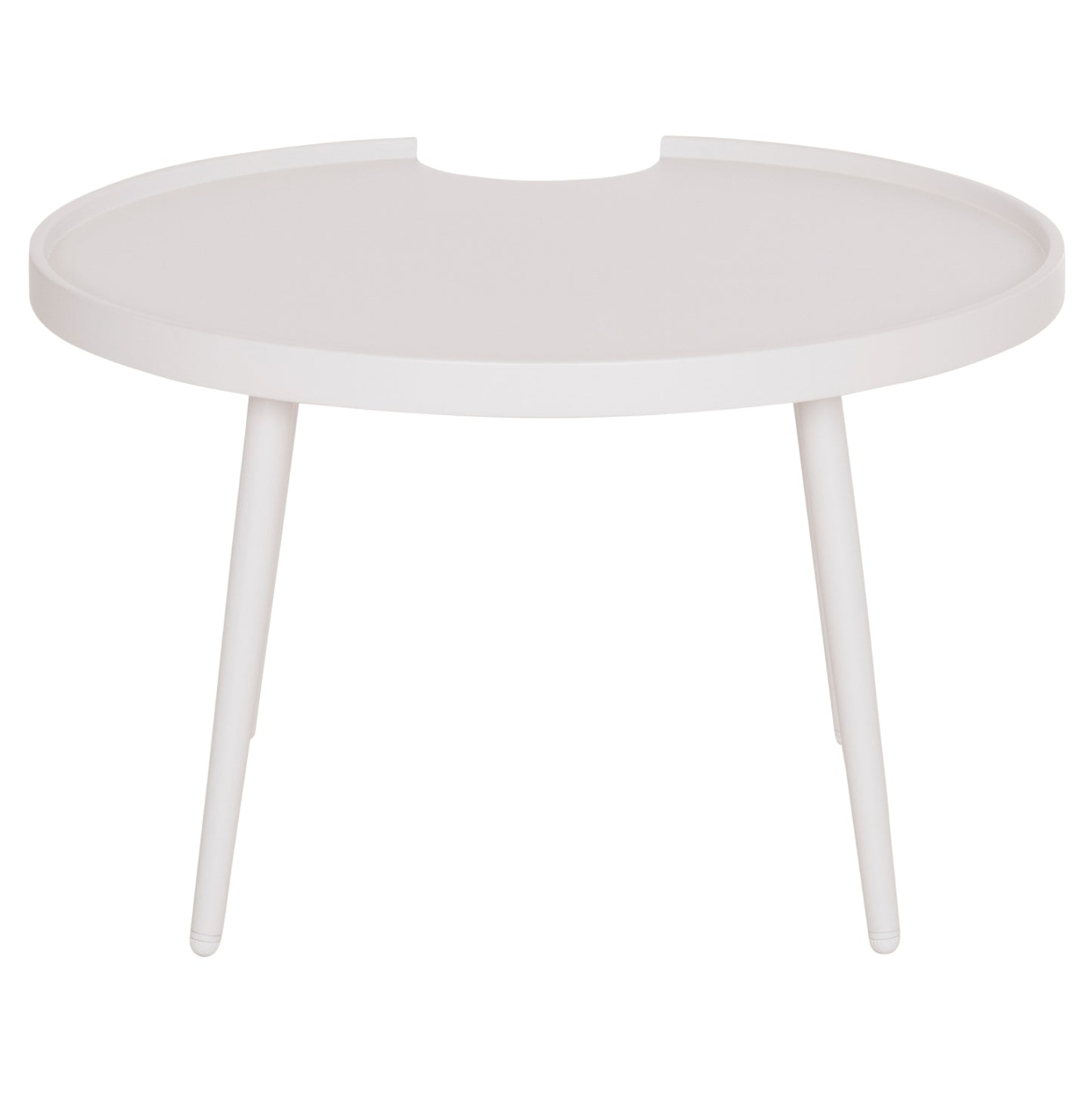 Outdoor Round Coffee Table Teroc Hm6434.02 Aluminum In White Φ70x44hcm