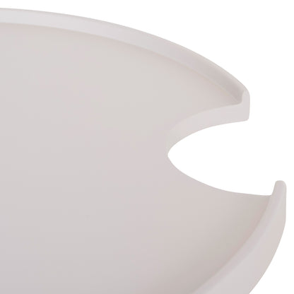 Outdoor Round Coffee Table Teroc Hm6434.02 Aluminum In White Φ70x44hcm