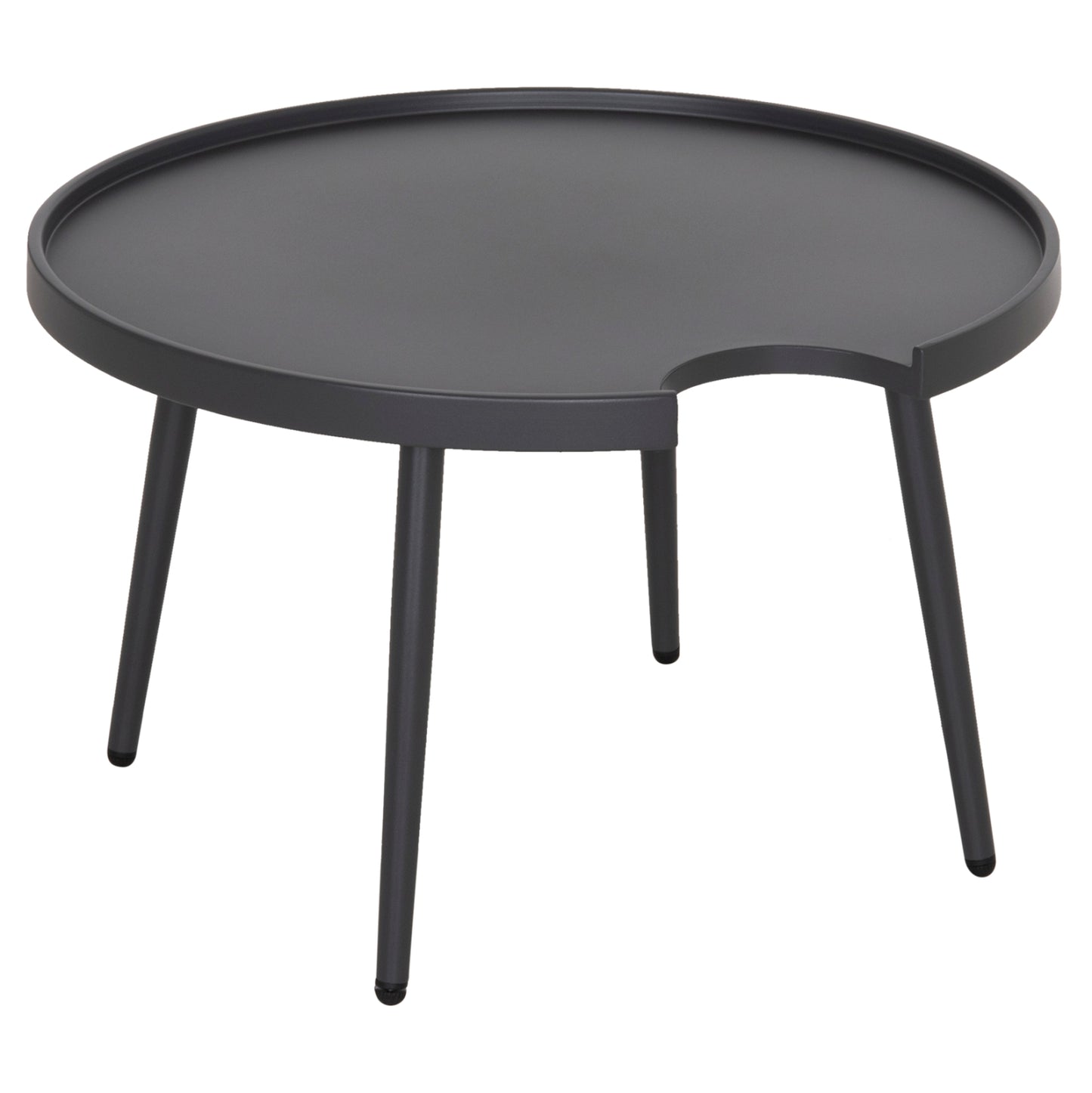 Outdoor Round Coffee Table Teroc Hm6434.01 Aluminum In Grey Φ70x44hcm