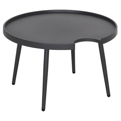 Outdoor Round Coffee Table Teroc Hm6434.01 Aluminum In Grey Φ70x44hcm