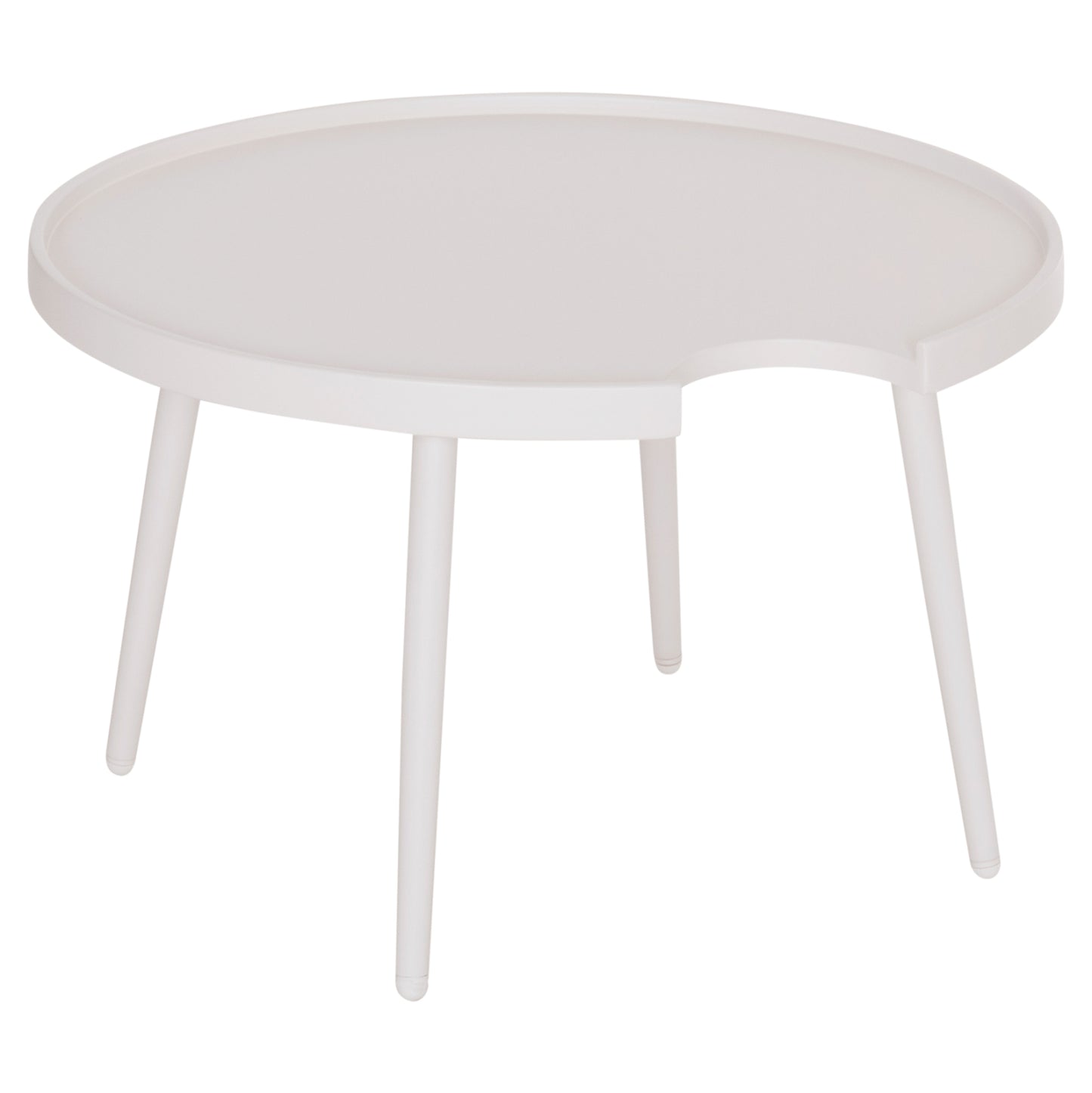 Outdoor Round Coffee Table Teroc Hm6434.02 Aluminum In White Φ70x44hcm