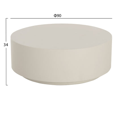 Round Outdoor Coffee Table Kyoko Hm6579.02 Beige Fiber Cement Φ90x34hcm