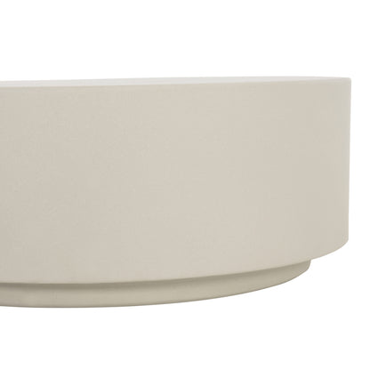 Round Outdoor Coffee Table Kyoko Hm6579.02 Beige Fiber Cement Φ90x34hcm