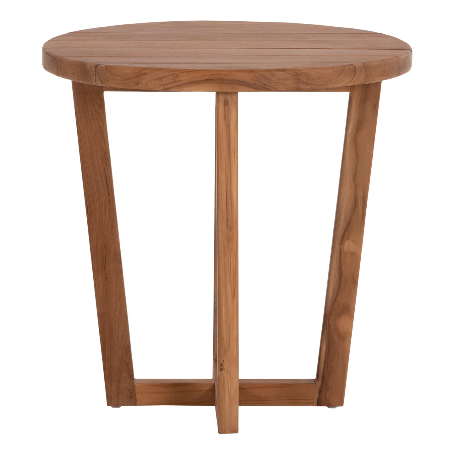 Side Table Round Kolin Hm6650 Teak Wood In Natural Color Φ65x65hcm.