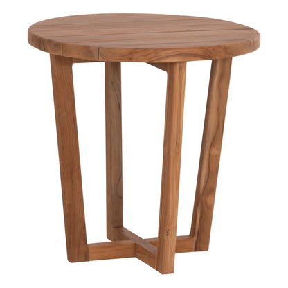Side Table Round Kolin Hm6650 Teak Wood In Natural Color Φ65x65hcm.