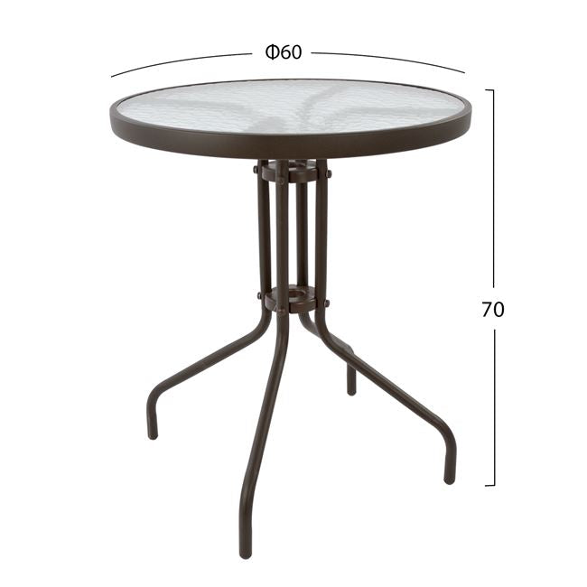 Table Metallic Lima Brown '60x70cm Hm5079.02
