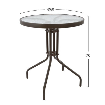 Table Metallic Lima Brown '60x70cm Hm5079.02