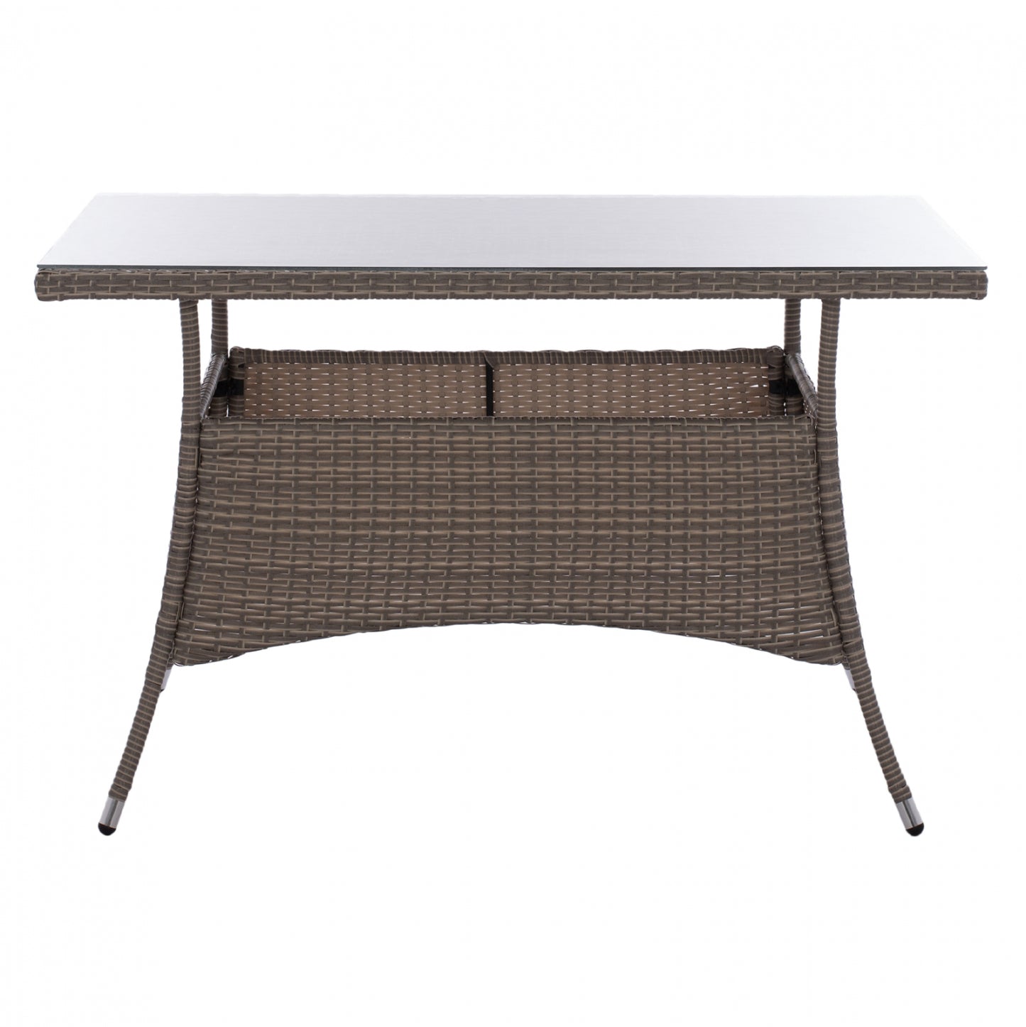 ΤΡΑΠΕΖΙ ΜΕΤΑΛΛΙΚΟ Military Rattan ΓΚΡΙ Hm5141.31 120x70x75Υ εκ.