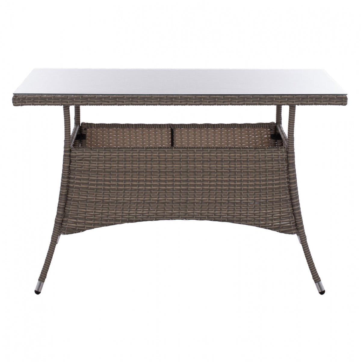 ΤΡΑΠΕΖΙ ΜΕΤΑΛΛΙΚΟ Military Rattan ΓΚΡΙ Hm5141.31 120x70x75Υ εκ.