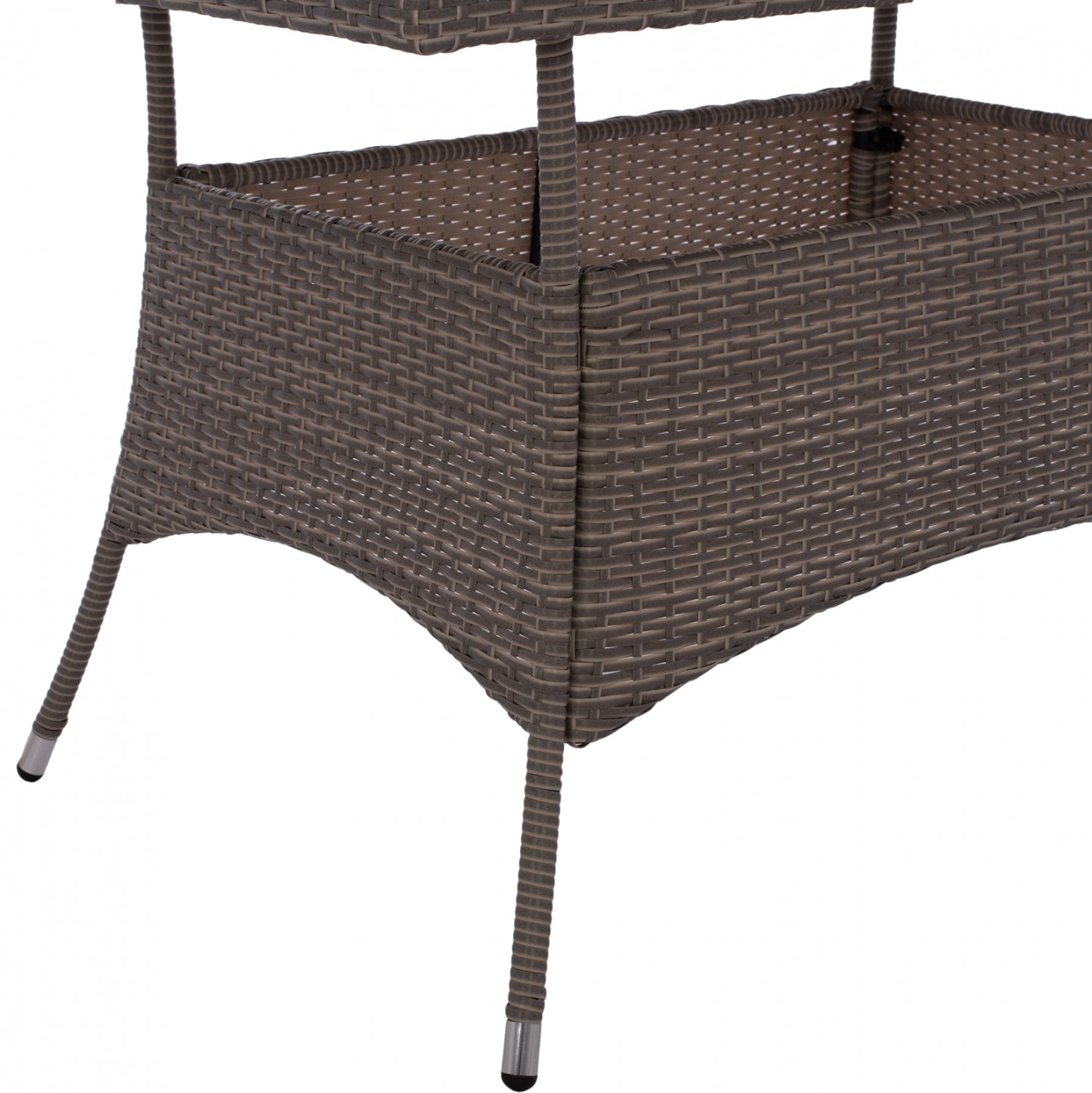 ΤΡΑΠΕΖΙ ΜΕΤΑΛΛΙΚΟ Military Rattan ΓΚΡΙ Hm5141.31 120x70x75Υ εκ.