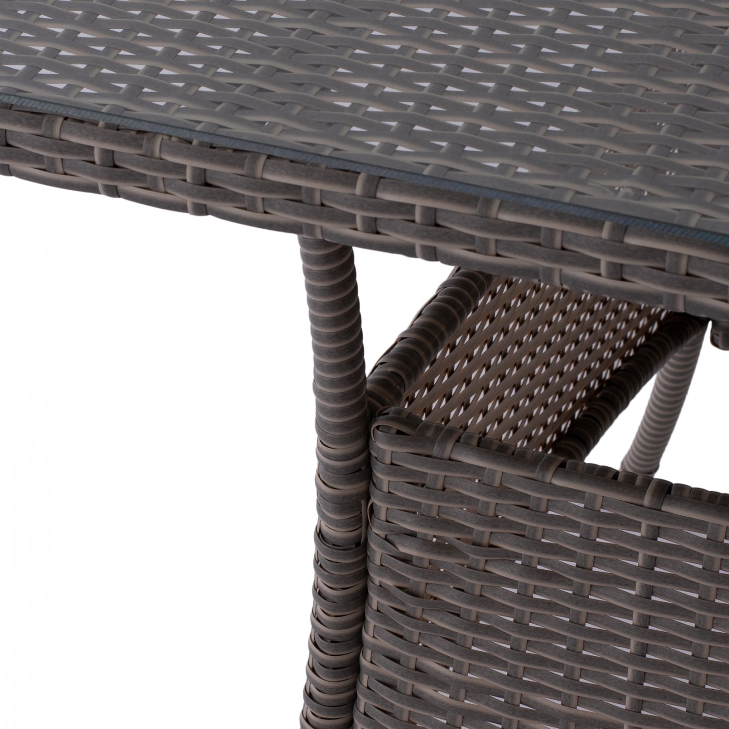 ΤΡΑΠΕΖΙ ΜΕΤΑΛΛΙΚΟ Military Rattan ΓΚΡΙ Hm5141.31 120x70x75Υ εκ.