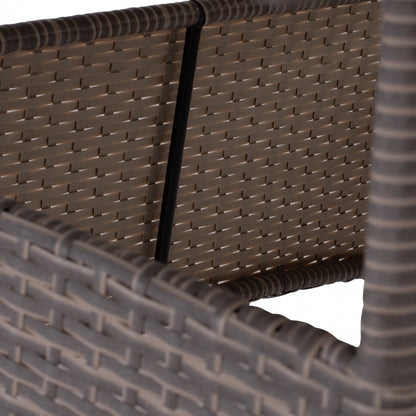 ΤΡΑΠΕΖΙ ΜΕΤΑΛΛΙΚΟ Military Rattan ΓΚΡΙ Hm5141.31 120x70x75Υ εκ.